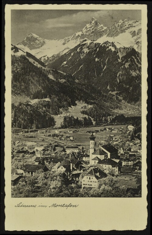 Schruns im Montafon : [Schruns im Montafon mit Zimbaspitze 2645 m (Vorarlberg) ...]