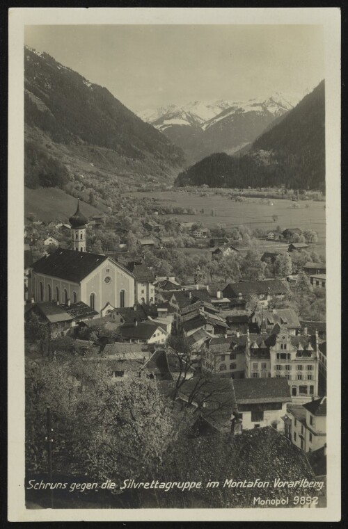 Schruns gegen die Silvrettagruppe im Montafon Vorarlberg