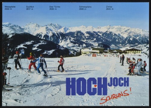 Hochjoch : Schruns! : Weissplatte 2630 m : Sulzfluh 2817 m : Drei Türme 2830 m : Schesaplana 2965 m : Zimba 2645 m : [Schruns - Montafon Skigebiet Hochjoch 1900 m Vorarlberg - Österreich ...]