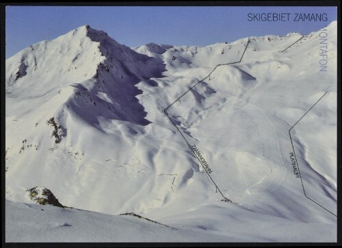 [Schruns] Skigebiet Zamang Montafon : Zamangbahn ... : [Skigebiet Zamang, 2380 m mit Zamangspitze, 2386 m bei Schruns im Montafon Vorarlberg, Österreich ...]
