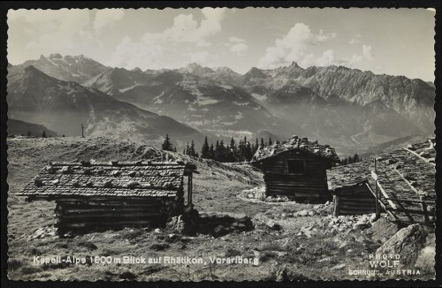 [Schruns] Kapell-Alpe 1900 m Blick auf Rhätikon, Vorarlberg