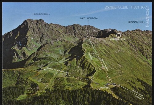 [Schruns] Wandergebiet Hochjoch : Montafon : Hochjoch 2520 m : Kapelljoch 2469 m : Kreuzjoch 2395 m ... : [Wandergebiet Hochjoch im Montafon, Vorarlberg, Österreich ...]