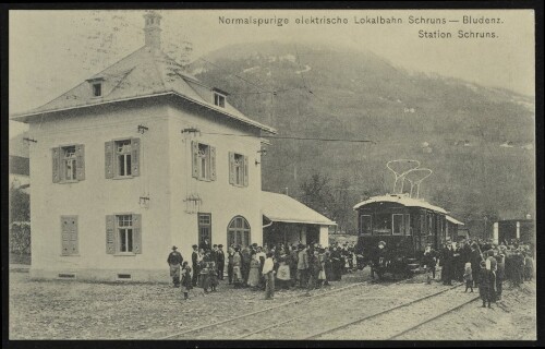 Normalspurige elektrische Lokalbahn Schruns - Bludenz : Station Schruns : [Correspondenz-Karte ...]
