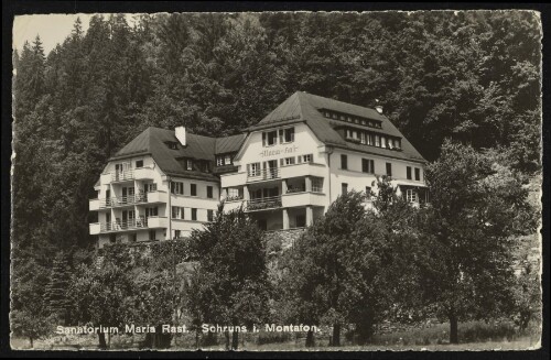 Sanatorium Maria Rast Schruns i. Montafon