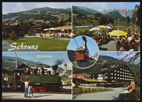 Schruns : Montafon : [Schruns im Montafon Musikpavillon / Haus des Gastes Alpenpark Montafon Historische Dampflokomotive Hochjochbahn (700-2300 m) Hotel Löwen Vorarlberg, Österreich ...]