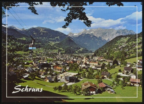 Schruns : [Schruns im Montafon mit Hochjochbahn, Zimba, 2645 m und Vandanser Steinwand Vorarlberg, Österreich ...]