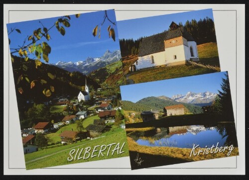 Silbertal : Kristberg : [Silbertal im Montafon, 889 m, gegen Zimba, Kristbergkapelle und Lobspitze Vorarlberg, Österreich ...]