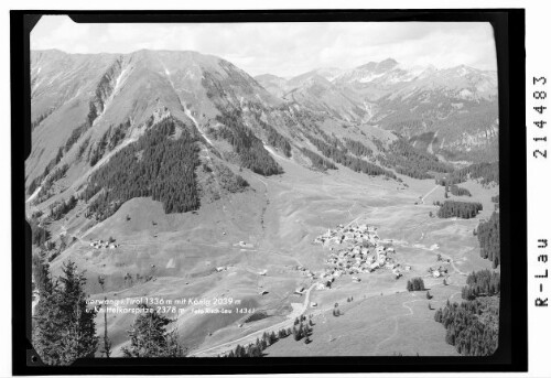 Berwang in Tirol mit Hönig und Knittelkarspitze