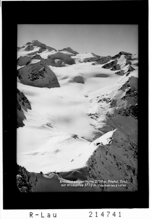 Braunschweiger Hütte 2759 m, Pitztal, Tirol mit Wildspitze