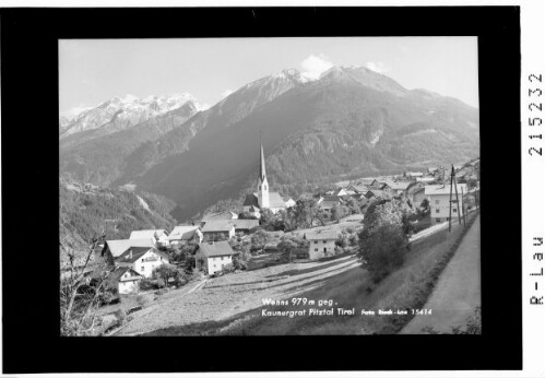 Wenns 961 m gegen Kaunergrat Pitztal / Tirol