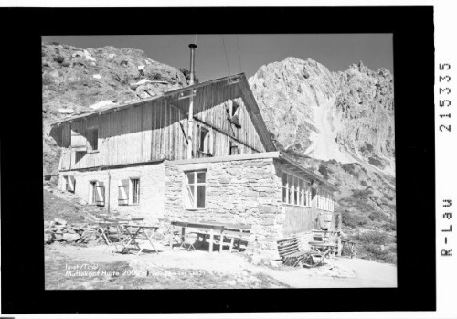 Imst / Tirol / Muttekopf Hütte 2000 m : [Muttekof Hütte im Malchbachtal bei Imst gegen Hintere Patteinspitze]