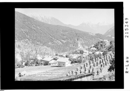 Imsterberg gegen Heiterwand 2638 m und Mieminger Kette, Oberinntal / Tirol : [Imsterberg im Inntal gegen Rauchberg und Mieminger Gebirge]