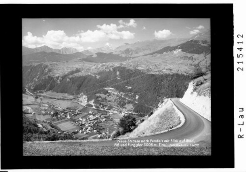 Neue Strasse nach Fendels mit Blick auf Ried, Fiss und Furgler 3008 m, Tirol