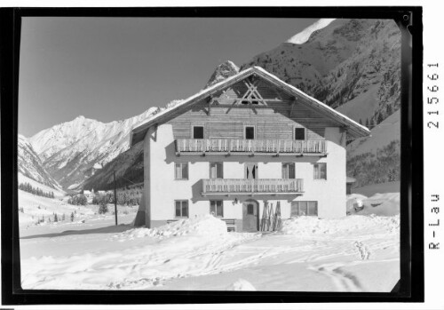 Gasthof Gundolf in Tieflehn gegen Plangeross und Hairlacher Seekopf im Pitztal / Tirol
