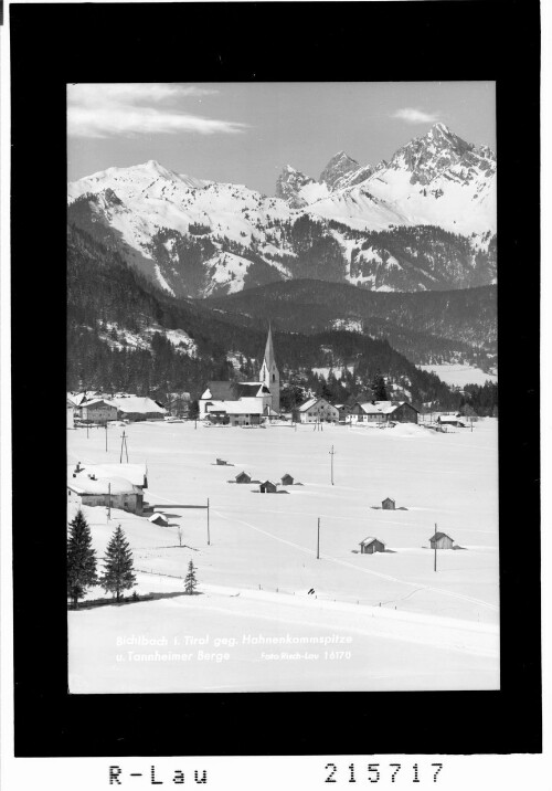 Bichlbach in Tirol gegen Hahnenkammspitze und Tannheimer Berge