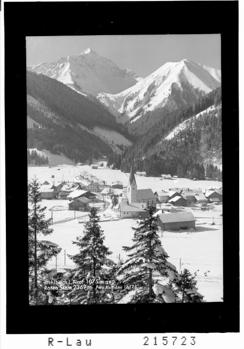 Bichlbach in Tirol 1075 m gegen Roten Stein 2369 m