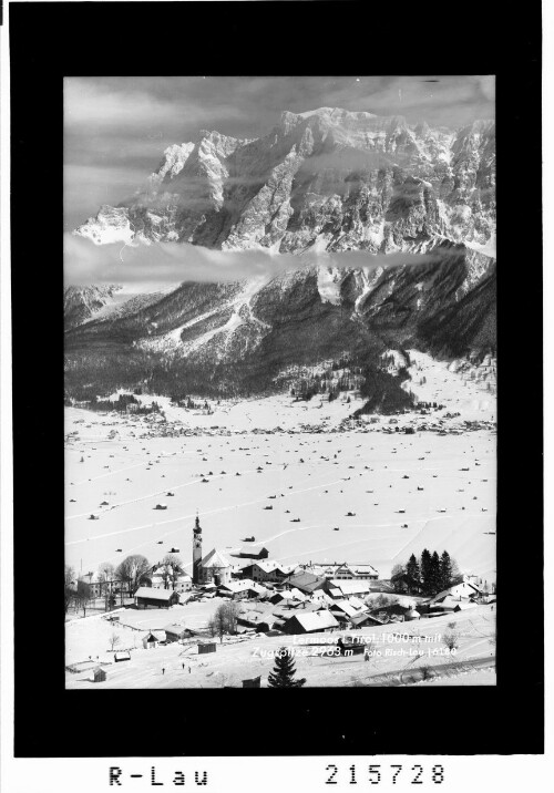 Lermoos in Tirol 1000 m mit Zugspitze 2963 m