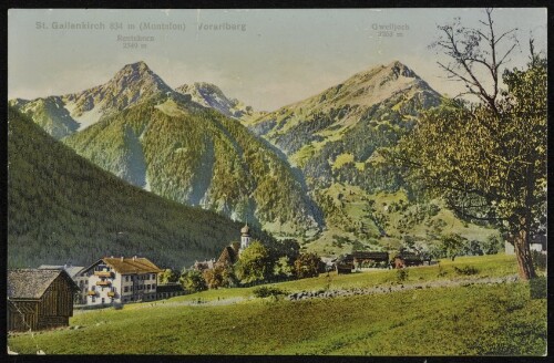 St. Gallenkirch 834 m (Montafon) Vorarlberg : Reutehorn 2349 m ... ;