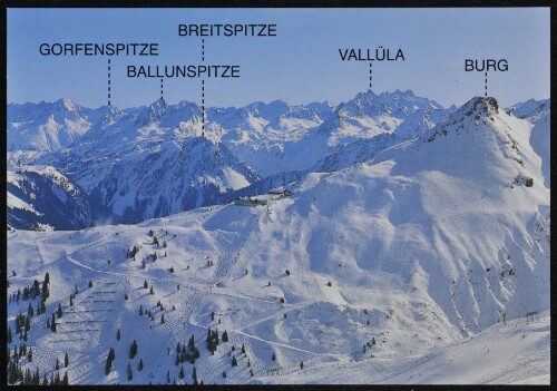 [St. Gallenkirch] Gorfenspitze ; Ballunspitze ; Breitspitze ... ; : [Wintersport - Freizeit - Erlebnis Schigebiet Silvretta-Nova mit 