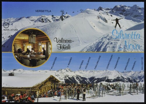 [St. Gallenkirch] Silvretta Nova Valisera-Hüsli ... : [Skigebiet Silvretta Nova im Montafon, Valisera-Hüsli mit Bergpanorama und Skigebiet Vorarlberg, Österreich ...]