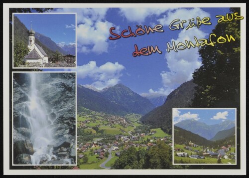 [St. Gallenkirch] Schöne Grüße aus : dem Montafon : [St. Gallenkirch im Montafon und Gortipohl, Gargellen, Wasserfall, Vorarlberg, Österreich ...]