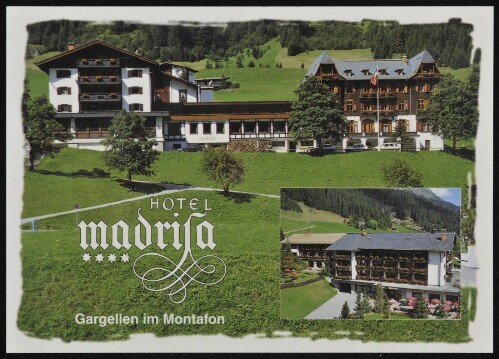 [St. Gallenkirch] Gargellen im Montafon : Hotel Madrisa : [Hotel Madrisa **** Fam. Hans Karl Rhomberg A-6787 Gargellen, Montafon Tel.: 05557/6331 ...]