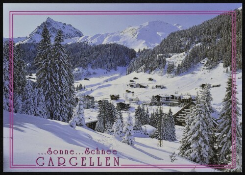 [St. Gallenkirch] Gargellen : ... Sonne ... Schnee : [Wintersportplatz Gargellen im Montafon, 1424 m, gegen Madrisa, 2770 m Vorarlberg, Österreich ...]