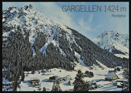 [St. Gallenkirch] Gargellen 1424 m Montafon : [Wintersportplatz Gargellen, 1424 m gegen Schmalzberg und Ritzenspitzen, 2598 m Montafon, Österreich ...]