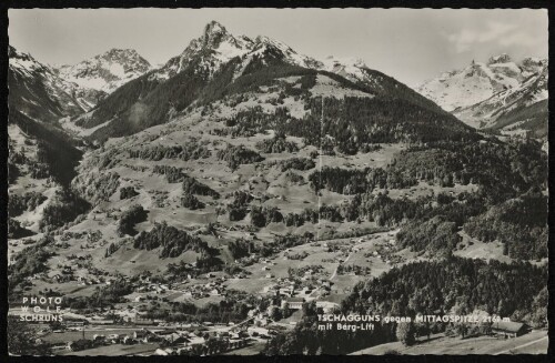 Tschagguns gegen Mittagspitze 2169 m : mit Berg-Lift