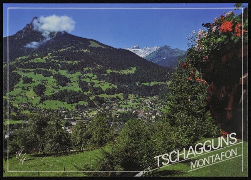 Tschagguns Montafon : [Tschagguns im Montafon gegen Tsch.-Mittags-spitze und Drei Türme Vorarlberg, Österreich ...]