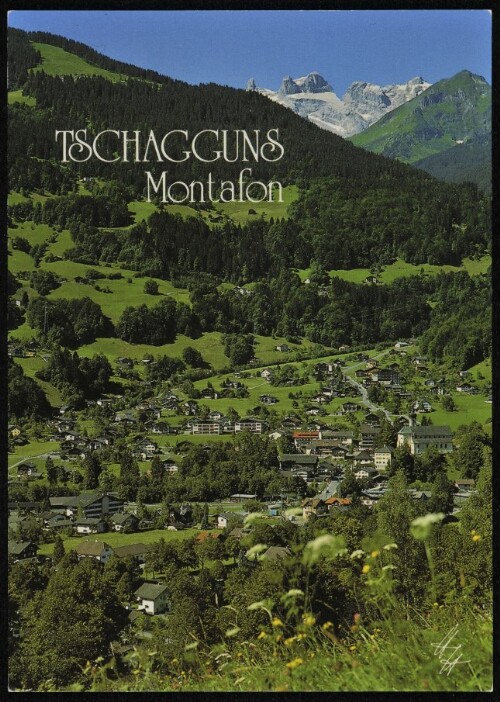 Tschagguns : Montafon : [Tschagguns im Montafon gegen Drei Türme, Vorarlberg, Österreich ...]
