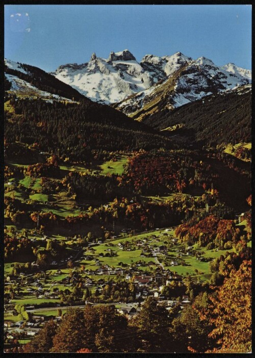 [Tschagguns] : [Tschagguns im Montafon gegen 3 Türme, 2828 m und Drusenfluh Vorarlberg, Österreich ...]