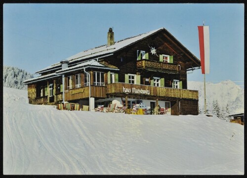 [Tschagguns] : [Haus Matschwitz, 1500 m Berg- und Skiheim der Sektion Tübingen A-6774 Tschagguns - Matschwitz Im Skistadion Montafon - Austria ...]