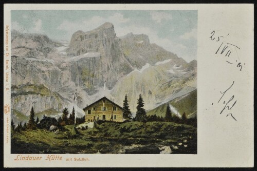 [Tschagguns] Lindauer Hütte mit Sulzfluh : [Postkarte ...]