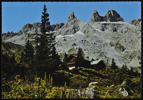 [Tschagguns] : [Lindauer Hütte, 1764 m, mit den 3 Türmen, 2828 m, Montafon ...]