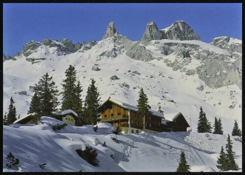 [Tschagguns] : [Lindauer Hütte, 1764 m im Gauertal gegen die Drei Türme, 2828 m Montafon, Vorarlberg, Österreich ...]