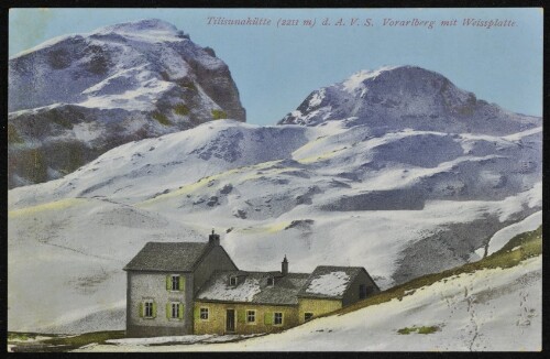 [Tschagguns] Tilisunahütte (2211 m) d. A. V. S. Vorarlberg mit Weissplatte