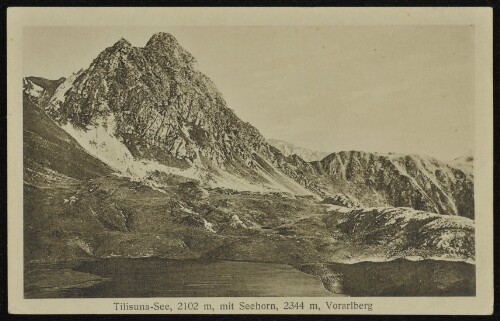[Tschagguns] Tilisuna-See, 2102 m, mit Seehorn, 2344 m, Vorarlberg
