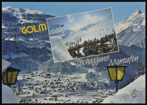 Tschagguns Montafon Golm 2124 m : [Tschagguns im Montafon mit Skigebiet Golm und Zimba, 2643 m Vorarlberg, Österreich ...]