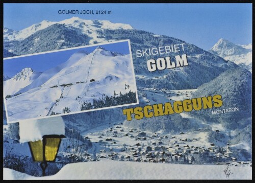 Tschagguns, Montafon, Skigebiet Golm ... : [Tschagguns im Montafon gegen Skigebiet Golm Vorarlberg, Österreich ...]