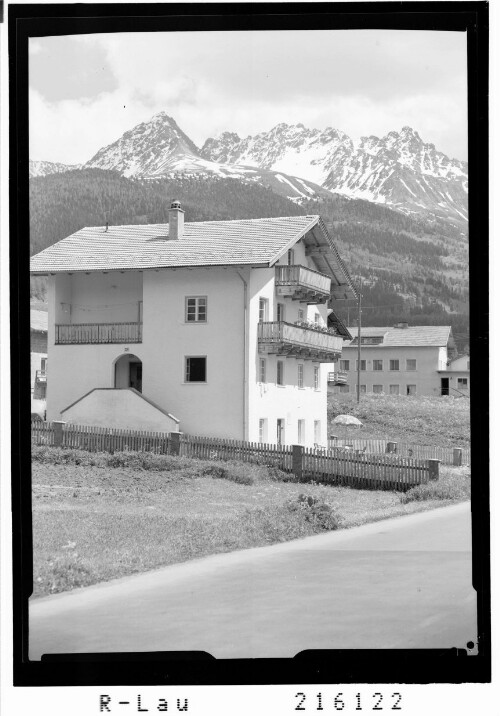 Nauders in Tirol, Haus Schmidt : [Haus Schmid in Nauders in Tirol gegen Mitterkopf und Klopaierspitze]