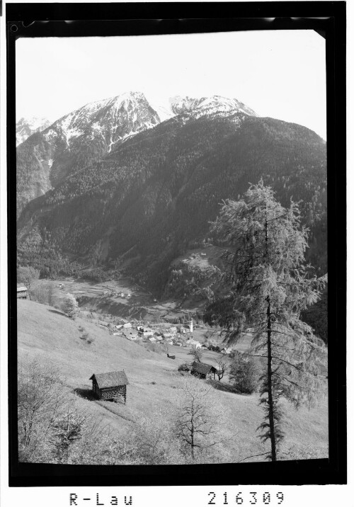 Jerzens gegen Aifenspitze 2566 m und Köpfle 2836 m, Pitztal / Tirol
