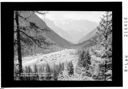 Gries bei Längenfeld im Ötztal / Tirol gegen Geigenkamm
