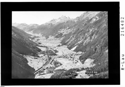 Schnann 1180 m am Arlberg gegen Pettneu in Tirol : [Schnann bei Pettneu im Stanzertal mit Blick zur Weißschrofenspitze]