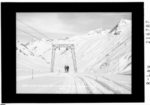 Skilift auf der Bielerhöhe 2071m, Silvretta / Austria : [Skilift auf der Bieler Höhe gegen Hochnörderer und Hennespitze]
