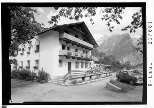 [Gasthof Seehüter in Piburg bei Ötz im Ötztal gegen Acherkogel / Tirol]