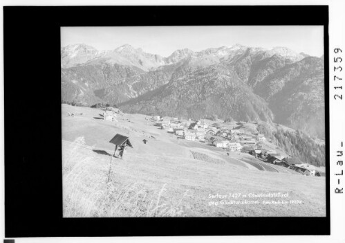 Serfaus 1427 m Oberinntal / Tirol gegen Glockturmkamm