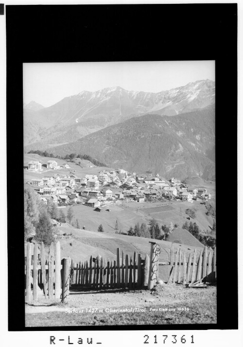 Serfaus 1427 m im Oberinntal / Tirol : [Serfaus gegen Peischelkopf und Glockturmkamm]