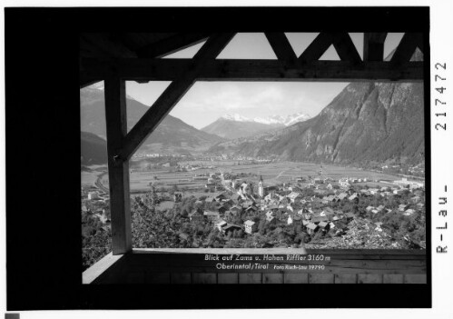 Blick auf Zams und Hoher Riffler 3160 m, Oberinntal / Tirol
