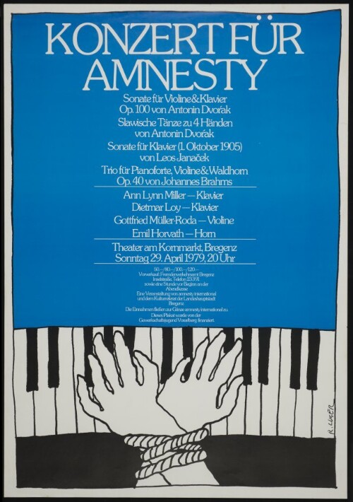 Konzert für Amnesty : eine Veranstaltung von Amnesty International und dem Kulturreferat der Landeshauptstadt Bregenz